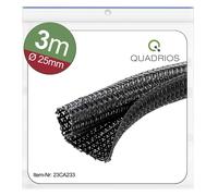 Quadrios 23CA233 23CA233 Gaine tressée noir polyester 25 à 26 mm 3 m