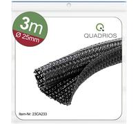 Quadrios 23CA233 23CA233 Gaine tressée noir polyester 25 à 26 mm 3 m