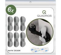 Quadrios 23CA246 Support de câble autocollant 23CA246 gris 6 pc(s)
