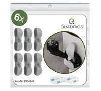 Quadrios 23CA246 Support de câble autocollant 23CA246 gris 6 pc(s)