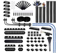 Quadrios 23CA257 Boîte dassortiment de supports de câble 23CA257 Plage de Ø du faisceau 1 à 40 mm noir 184 parties