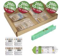 Quadrios 23P131 23P131 Assortiment de résistances métal/couche de carbone sortie axiale 800 pc(s)