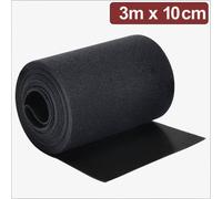 Quadrios 24CA312 Bande auto-agrippante pour grouper partie velours et partie agrippante (L x l) 3 m x 10 cm noir 3 m