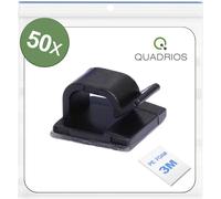 Quadrios 25CA476 Clip de câble autocollant 25CA476 Plage de Ø du faisceau 1 à 7 mm noir 50 pc(s)