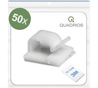 Quadrios 25CA477 Clip de câble autocollant 25CA477 Plage de Ø du faisceau 1 à 7 mm blanc 50 pc(s)