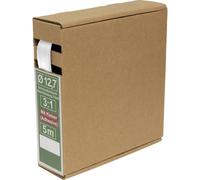 Quadrios 25CA491 Gaine thermorétractable avec colle blanc Taux de retreint:3:1 5 m