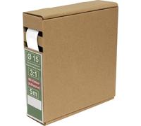 Quadrios 25CA492 Gaine thermorétractable avec colle blanc 15 mm 5 mm Taux de retreint:3:1 5 m