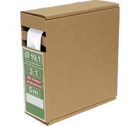 Quadrios 25CA493 Gaine thermorétractable avec colle blanc 19.1 mm 6.4 mm Taux de retreint:3:1 5 m
