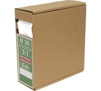 Quadrios 25CA495 Gaine thermorétractable avec colle blanc 30 mm 10 mm Taux de retreint:3:1 5 m