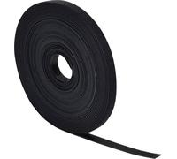 Quadrios 25CA508 Bande auto-agrippante pour grouper partie velours et partie agrippante noir Marchandise vendue au mètre