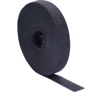 Quadrios 25CA509 Bande auto-agrippante pour grouper partie velours et partie agrippante noir Marchandise vendue au mètre