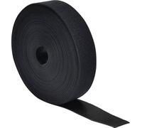 Quadrios 25CA510 Bande auto-agrippante pour grouper partie velours et partie agrippante noir Marchandise vendue au mètre