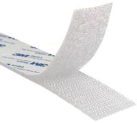 Quadrios 25CA531 Bande auto-agrippante à coller partie velours et partie agrippante blanc Marchandise vendue au mètre