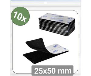 Quadrios 25CA653 Pastilles rondes auto-agrippantes à coller partie velours et partie agrippante (L x l) 25 mm x 50 mm noir 10 pc(s)