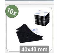 Quadrios 25CA655 Pastilles rondes auto-agrippantes à coller partie velours et partie agrippante (L x l) 40 mm x 40 mm noir 10 pc(s)