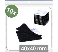 Quadrios 25CA655 Pastilles rondes auto-agrippantes à coller partie velours et partie agrippante (L x l) 40 mm x 40 mm noir 10