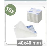 Quadrios 25CA673 Pastilles rondes auto-agrippantes à coller partie velours et partie agrippante (L x l) 40 mm x 40 mm blanc 10
