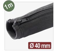 Quadrios 25CA763 25CA763 Gaine tressée noir polyester 1 m 40 mm (max) 1 m