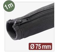 Quadrios 25CA765 25CA765 Gaine tressée noir polyester 1 m 75 mm (max) 1 m