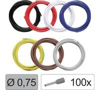Quadrios 25CW114 Conducteur individuel LiFY 0.75 mm² noir, rouge, blanc, bleu, jaune-vert, marron, gris 1 set