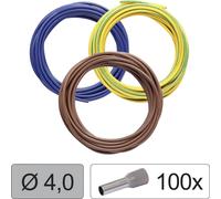 Quadrios 25CW125 Conducteur individuel LiFY 4.0 mm² bleu, marron, jaune-vert 1 set