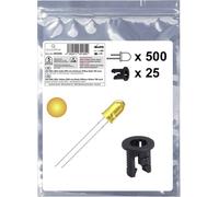 Quadrios 25O205 Assortiment de LEDs jaune rond 5 mm 700 mcd 20 mA 2.0 V