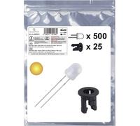 Quadrios 25O211 Assortiment de LEDs jaune rond 3 mm 700 mcd 20 mA 2.0 V