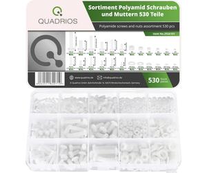 Quadrios 25SA101 25SA101 Assortiment de vis en plastique 530 parties