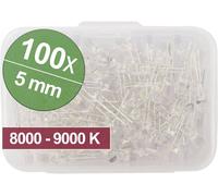 Quadrios Assortiment de LEDs blanc froid 5 mm 20 mA 3.0 V