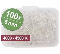 Quadrios Assortiment de LEDs blanc naturel 5 mm 20 mA 3.0 V