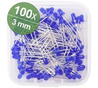 Quadrios Assortiment de LEDs bleu 3 mm 20 mA 3.0 V