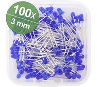 Quadrios Assortiment de LEDs bleu 3 mm 20 mA 3.0 V