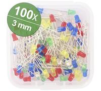 Quadrios Assortiment de LEDs multicolore 3 mm 20 mA 2 V, 3 V