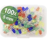 Quadrios Assortiment de LEDs multicolore 5 mm 20 mA, 30 mA 2 V, 3 V