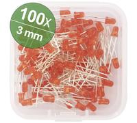 QUAD 1802O019 - LED 3 mm - couleur rouge, 100 pièces