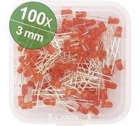 Quadrios Assortiment de LEDs rouge 3 mm 20 mA 2.0 V
