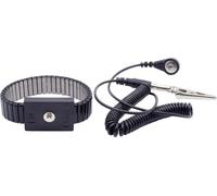 Quadrios Bracelet antistatique (ESD) noir Bouton-pression 4 mm