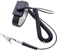 Quadrios Bracelet antistatique (ESD) noir Bouton-pression 4 mm