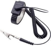 Quadrios Bracelet antistatique (ESD) noir Bouton-pression 4 mm