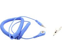 Quadrios Câble de mise à la terre antistatique (ESD) 1.80 m Bouton-pression 4 mm, connecteur mâle, p