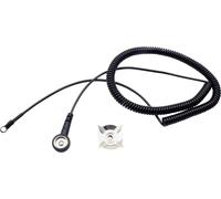 Quadrios Câble de mise à la terre antistatique (ESD) 3.00 m borne, Pression mâle 10 mm, borne à coss