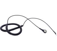 Quadrios Câble de mise à la terre antistatique (ESD) 3.60 m Bouton-pression 4 mm, borne à cosse de câble en anneau