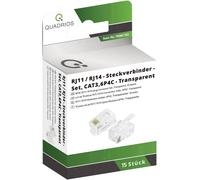 Quadrios Jeu de connecteurs modulaires, nombre de pôles 6P4C - non blindés, 15 pcs. 1906C162 mâle, droit Nombre de pôles 6P4C 15
