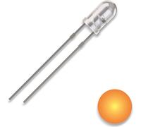 QUADRIOS LED, 3 mm, couleur de la lumière : jaune, couleur du boîtier : claire, 2500 mcd, 590 nm, 2,54 mm