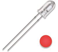 QUADRIOS LED, 5 mm, couleur de la lumière : rouge, couleur du boîtier : claire, 2500 mcd, 625 nm, 2,54 mm