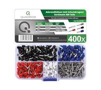 QUADRIOS Assortiment d'embouts simples 0,5/0,75/1/2,5 mm² partiellement isolés 400 pièces