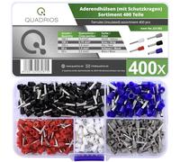 Quadrios Lot de 400 embouts de câble isolés - Finition optimale avec une pince à sertir