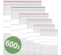 Quadrios Sachet à fermeture pression avec bande dinscription transparent Polyéthylène Bag 600 pc(s)