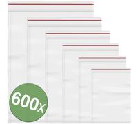 Quadrios Sachet à fermeture pression sans bande dinscription transparent Polyéthylène Bag 600 pc(s)