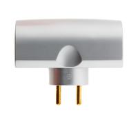 Quadriplite ZENITECH 2x16A + 2x6A Latérale Inox-Chrome